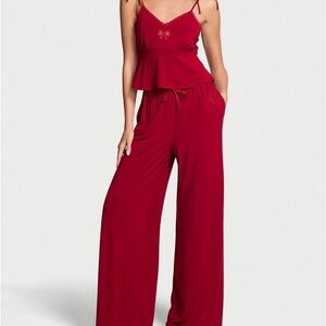 Victoria Secret soft bow pajama set M